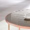 Alivia Coffee Table 3PC Set 81840 in Smoky Glass & Rose Gold