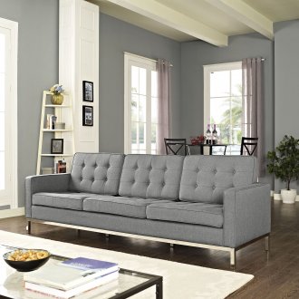 Loft EEI-2052-LGR Sofa in Gray Fabric by Modway w/Options