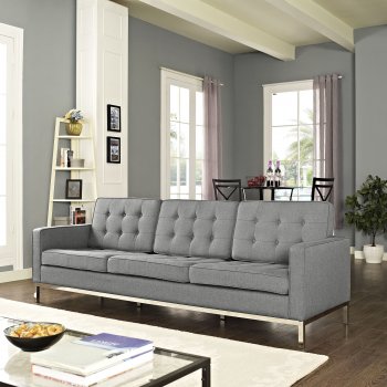 Loft EEI-2052-LGR Sofa in Gray Fabric by Modway w/Options [MWS-EEI-2052-LGR-Loft]