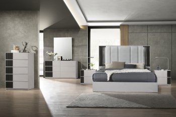 Lucia Bedroom in Gray by J&M w/Optional Casegoods [JMBS-Lucia]