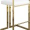 Ezra Counter Stool 913 Set of 2 White Faux Leather by Meridian