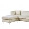 Jesse Sectional Sofa 668 in Cream Velvet Fabric by Meridian