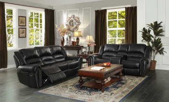 Center Hill Power Motion Sofa 9668BLK by Homelegance w/Options [HES-9668BLK-PW Center Hill]