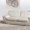 Carson Sofa, Loveseat & Chair in White Leather Match