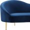 Ritz Sofa 659 in Navy Velvet Fabric by Meridian w/Options