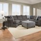 Albany Sectional Sofa 53835 in Grey Fabric by Acme w/Options