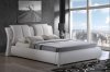 8269 Upholstered Bed in White Leatherette by Global