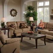 Light Brown Fabric Impulse Modern Reclining Sofa w/Options