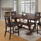 D1007BT Counter Height Dining Set 5Pc in Cappuccino by Global