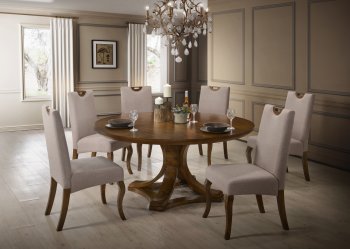 Davina Dining Table 5Pc Set 72555 in Oak by Acme [AMDS-72555 Davina]