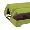 Rio Pull-Out Loveseat Bed in Green Suede Fabric by Rain