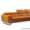 S98 Sectional Sofa in Pumpkin Leather by Beverly Hills