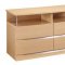 Maple Semi Gloss Finish Contemporary Bedroom W/Bottom Drawer