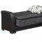 Oklahoma Sofa Bed in Grey Fabric & Black Vinyl w/Options