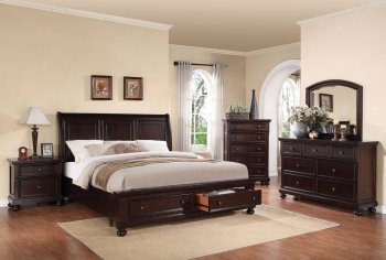 Grayson Bedroom in Dark Walnut by Acme w/Optional Casegoods [AMBS-24610 Grayson]