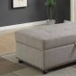 550338 Sleeper Ottoman in Dove Grey Chenille Fabric by Coaster