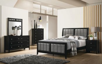 Carlton 5Pc Bedroom Set 215861 in Black & Gray by Coaster [CRBS-215861-Carlton]