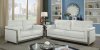 Nanette Sofa CM6425WH in White Breathable Leatherette w/Options