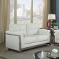 Nanette Sofa CM6425WH in White Breathable Leatherette w/Options