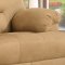 Beige Easy Rider Plush Fabric Modern Reclining Sectional Sofa