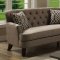 F6528 Sofa & Loveseat Set in Mocha Fabric by Boss