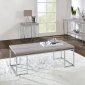 Chafik Coffee Table 3PC Set 85370 Natural Oak & Chrome by Acme