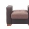 Lego Sectional Sofa Convertible in Brown Microfiber by Rain