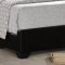 B100 Upholstered Bed in Black Leatherette