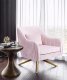 Paloma Accent Chair 585 in Pink Velvet Fabric by Meridian