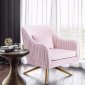 Paloma Accent Chair 585 in Pink Velvet Fabric by Meridian