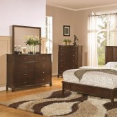 202451 Addley Bedroom by Coaster in Dark Cherry w/Options