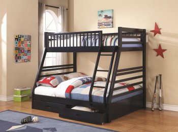 Ashton 460181 Bunk Bed in Navy Blue by Coaster [CRKB-460181 Ashton]