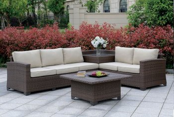 Bushnell Outdoor Patio Sectional CM-OS1840BR-Set2 in Brown [FAOUT-CM-OS1840BR-Set2-Bushnell]