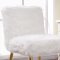 Tiffany Accent Chair in White Faux Fur by Meridian