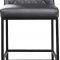 Bryce Bar Stool 919 Set of 2 in Grey Faux Leather by Meridian