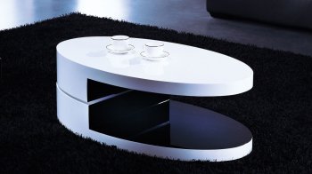 8435OCT Coffee Table White by At Home USA [AHUCT-8435OCT White]