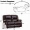 Zuriel Motion Sofa LV52280 in Brown PU by Acme w/Options