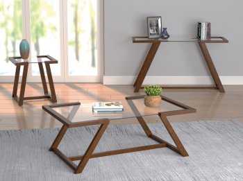 708458 3Pc Coffee & End Table Set in Cinnamon by Coaster [CRCT-708458]