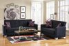 Donatella Sofa Bed in Black Fabric by Casamode w/Options