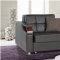 Caprio Loveseat Bed in Brown Bonded Leather w/Optional Chair Bed