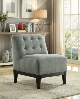 Cassia Accent Chair 59492 Set of 2 in Gray Fabric by Acme