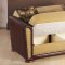 Contemporary Two-Tone Living Room Storage Sleeper Sofa