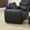 504451 Sawyer Sofa in Black Bonded Leather by Coaster w/Options