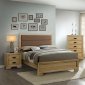 Renee CM7660 5Pc Bedroom Set in Natural Finish w/Options