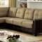 CM6453 Lavena Sectional Sofa in Microfiber & Leatherette