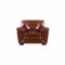 Leather Italia Maeser Sofa & Loveseat Set in Pecan w/Options