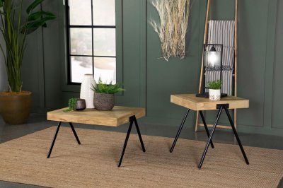 Avery Coffee Table 3Pc Set 724318 in Natural by Coaster