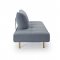 Zeal Sofa Bed in Light Blue w/Brass Legs by Innovation