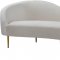 Ritz Sofa 659 in Cream Velvet Fabric by Meridian w/Options