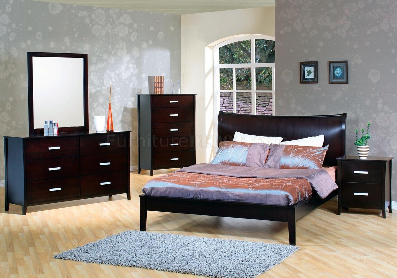 Stuart 200300 5Pc Bedroom Set In Cappuccino W/Options By Coaster